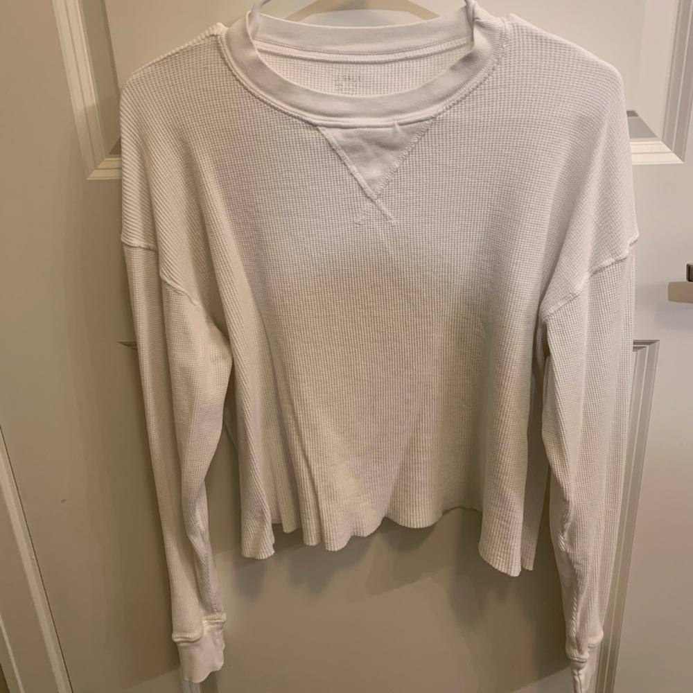 Brandy Melville White Cropped T-shirt